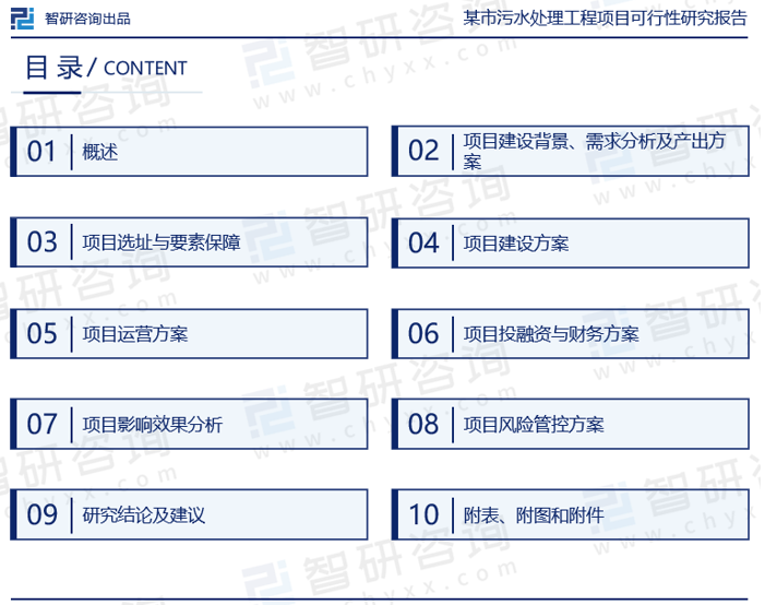 某市污水處理工程項目可行性研究報告