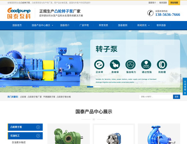 安徽國泰污泥轉(zhuǎn)子泵