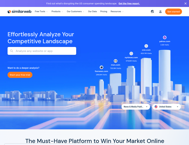 SimilarWeb 站點流量分析